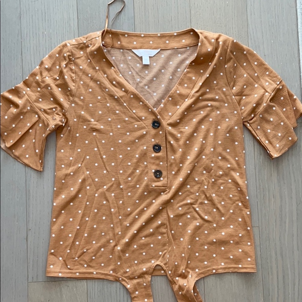 Orange Polka Dot Blouse